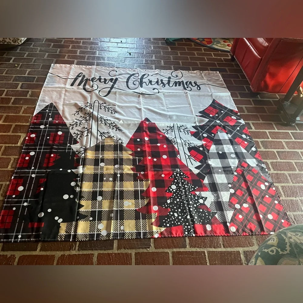 NEW ‘Merry Christmas’ Festive Holiday Shower Curtain